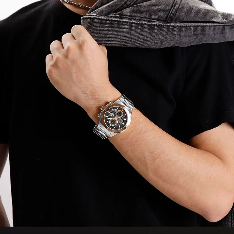 NAVIFORCE 2025, Herren-Quarzuhr, Sport-Militäruhr für Herren, wasserdicht, leuchtendes Datum, Chronograph, Edelstahl, Herrenuhren