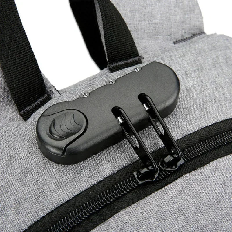 2024 Rucksack, Diebstahlschutz, Passwortsperre, Oxford, für Herren und Damen, Unisex, Business, Laptop, Computer, Reisen, Freizeit, Mode, tragbar