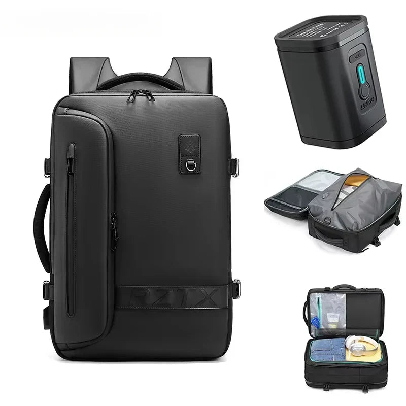Reise Männer erweitert Laptop Rucksack Vakuum Kompression Wander rucksack USB-Aufladung Geschäft große Kapazität Rucksack für Pumpen