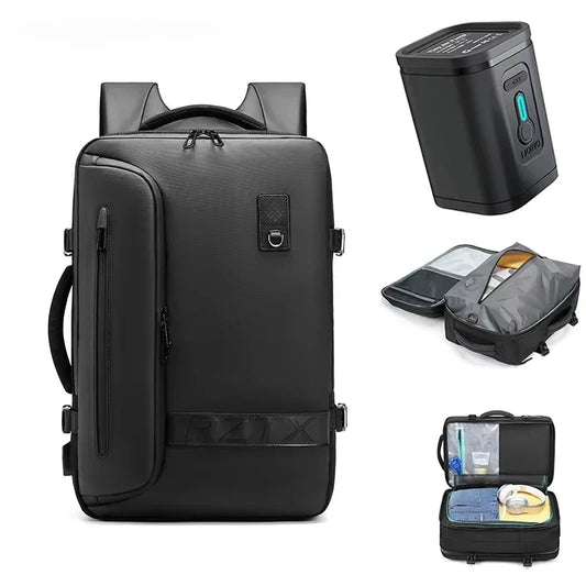 Reise Männer erweitert Laptop Rucksack Vakuum Kompression Wander rucksack USB-Aufladung Geschäft große Kapazität Rucksack für Pumpen
