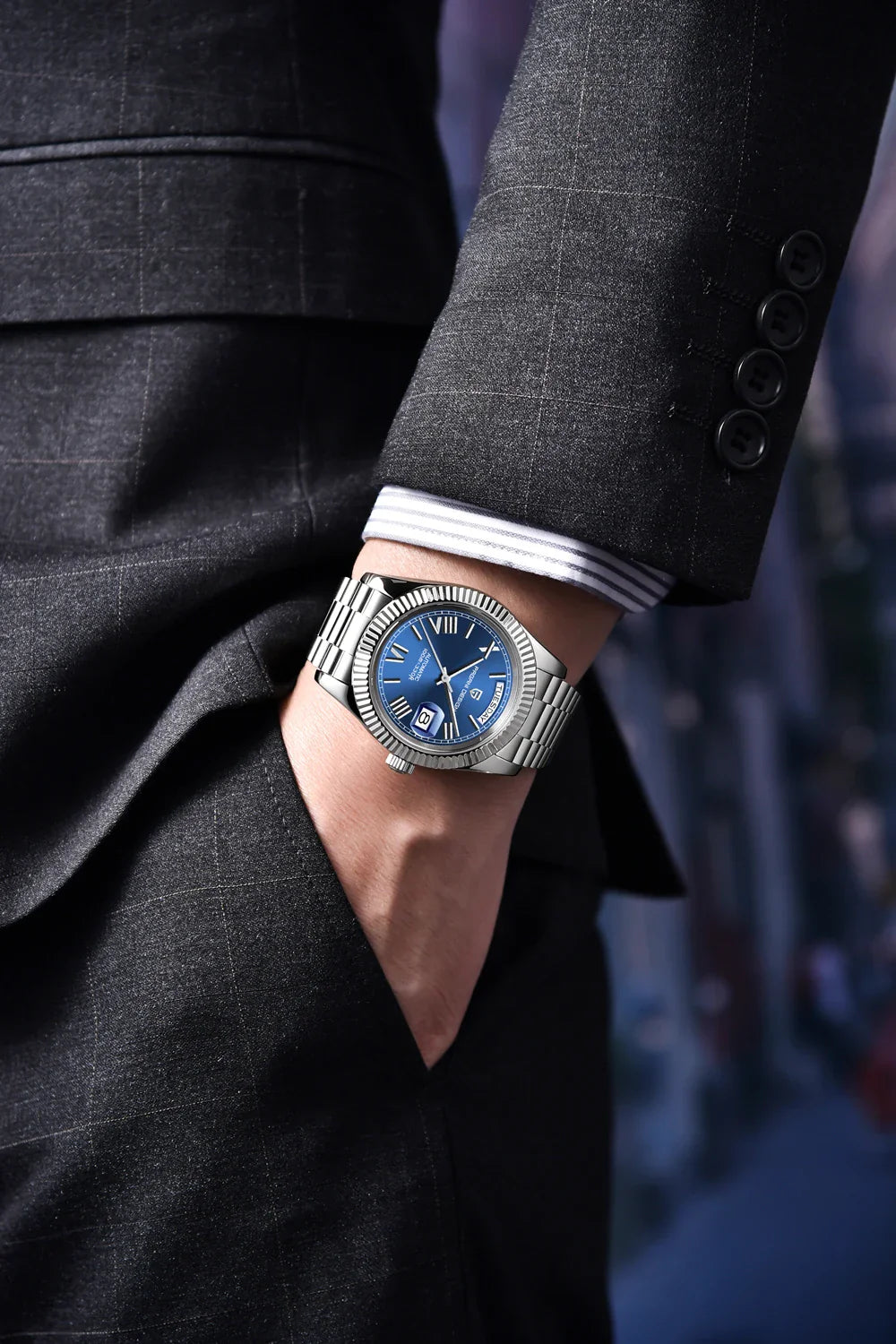 PAGANI DESIGN DD40 Herrenuhren 2024, Top-Luxus-Roségold-Uhr für Herren, automatische mechanische Armbanduhren, wasserdichte Geschenkuhr