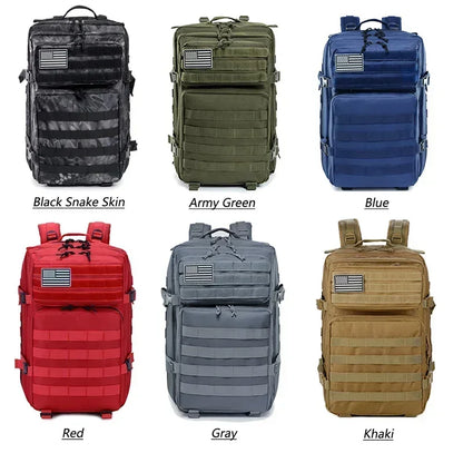 45L Taktischer Rucksack, große Kapazität, Outdoor-Rucksack, 3-Tage-Fitness-Wandertasche, Wandern, Campingausrüstung, Rucksäcke