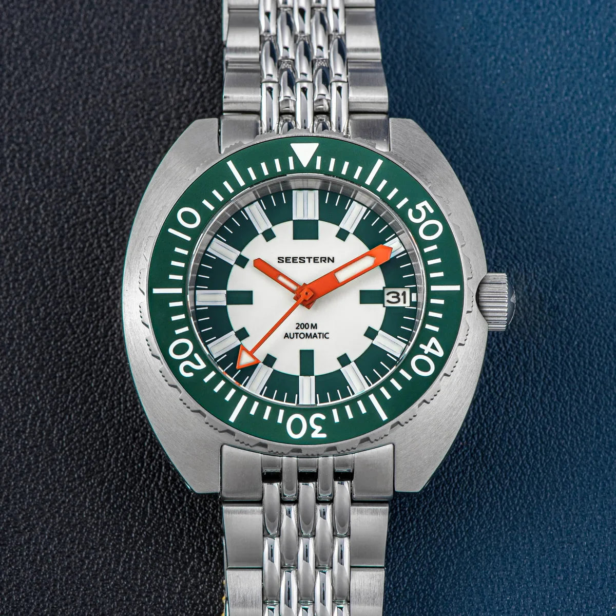 SEESTERN SUB300T Luminous Diver Watch Automatic Men Date 200m Turn Bracelet Wristwatches Retro Mechanical Sapphire Ceramic New