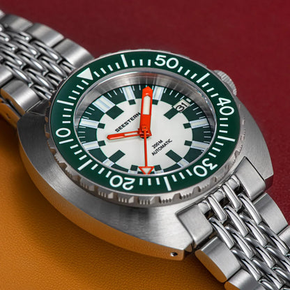 SEESTERN SUB300T Luminous Diver Watch Automatic Men Date 200m Turn Bracelet Wristwatches Retro Mechanical Sapphire Ceramic New