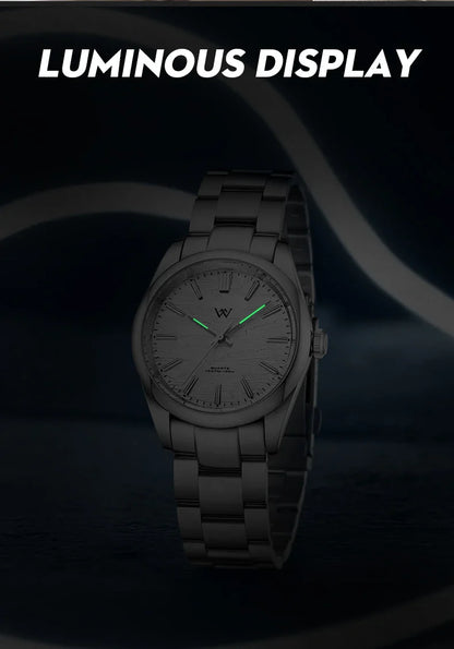 WM Uhr Quarz Herrenuhren Hochwertiger Saphir 100M Wasserdicht AR-beschichtet Birkenwald Serie Welly Merck 36mm Uhr Mann WM207