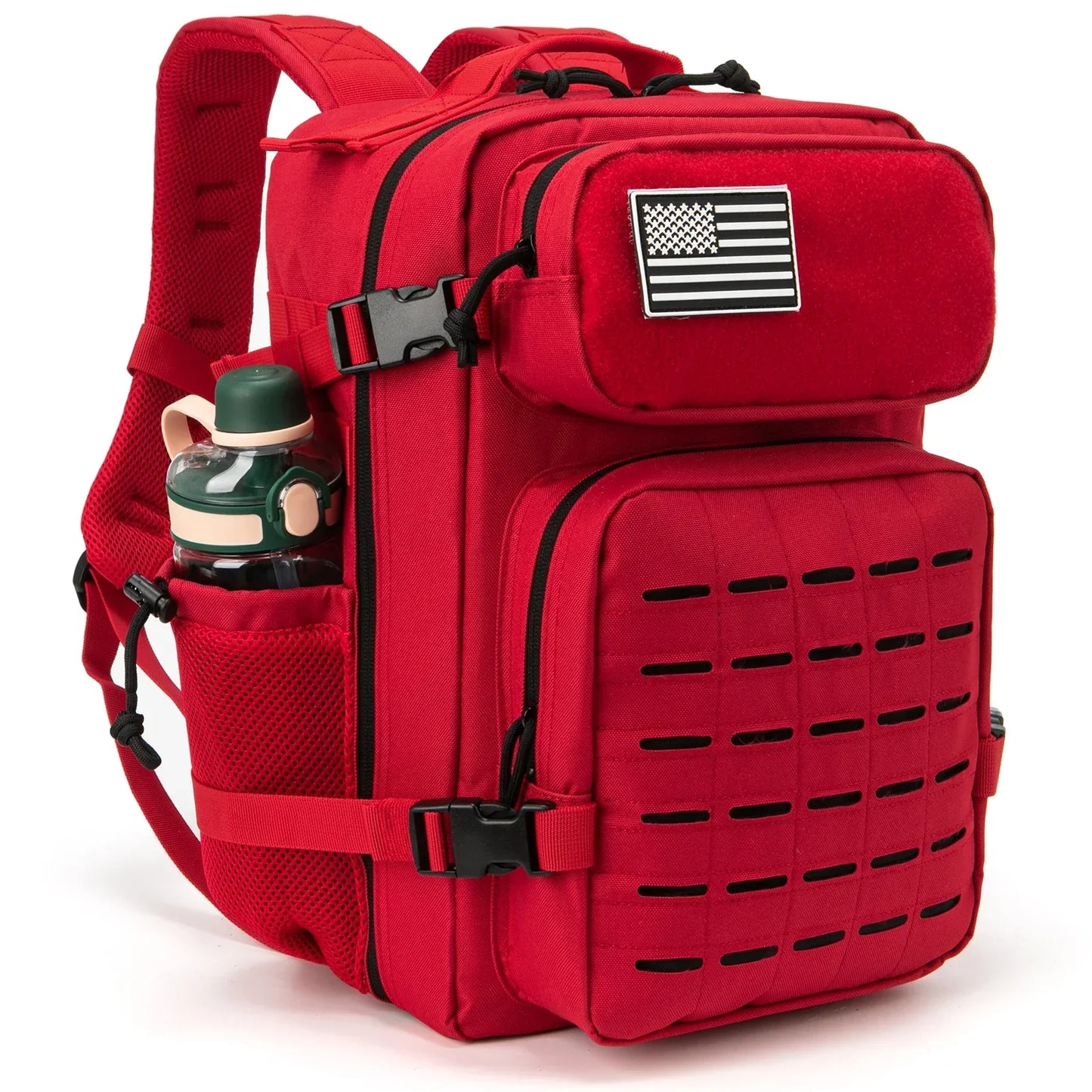 25L Taktischer Rucksack Outdoor-Tasche Fitness-Rucksack MOLLE-Rucksack Damen/Herren Wandern Überlebensrucksack Herren Dual-Getränkehalter