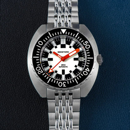 SEESTERN SUB300T Luminous Diver Watch Automatic Men Date 200m Turn Bracelet Wristwatches Retro Mechanical Sapphire Ceramic New
