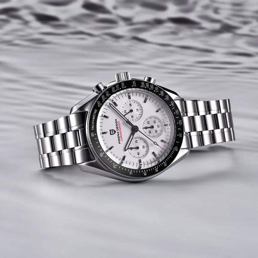PAGANI DESIGN 2025, neue Monduhr, Retro-Luxus-Quarzuhren für Herren, Edelstahl, leuchtend, wasserdicht, Sport-Chronograph, Herren