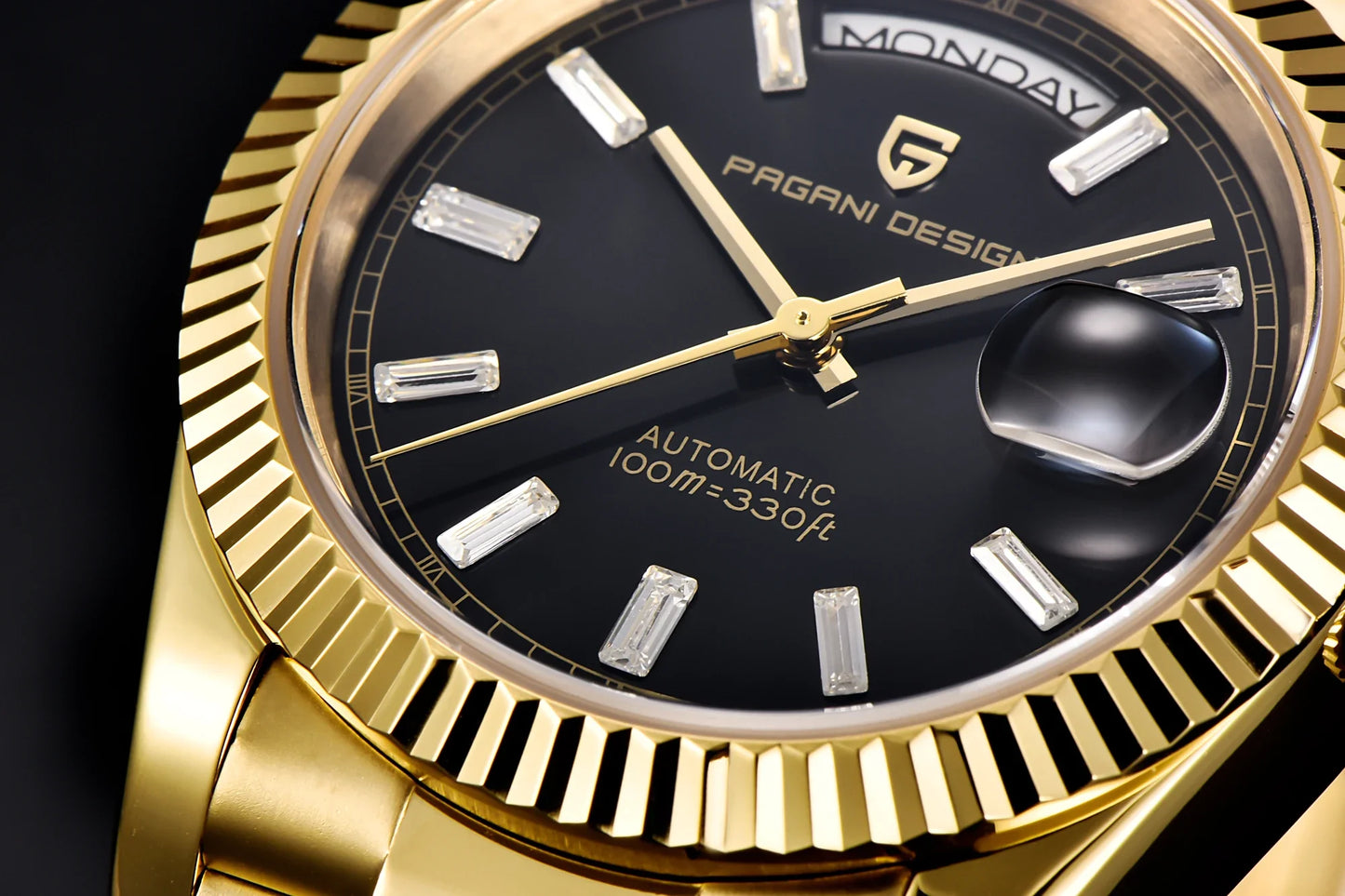 Pagani design dd36 gold grün v2 männer mechanische uhren luxus automatische uhr für männer 2024 neue ar saphirglas armbanduhr