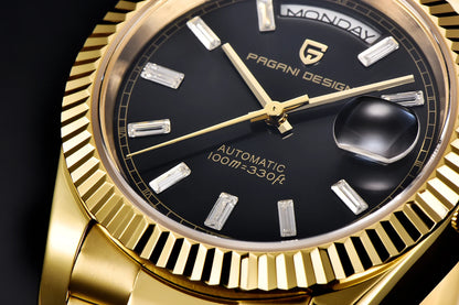 Pagani design dd36 gold grün v2 männer mechanische uhren luxus automatische uhr für männer 2024 neue ar saphirglas armbanduhr