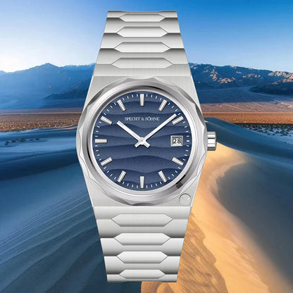 2025 Neuheiten Specht & Söhne 222 Gold Uhren Für Männer Super Slim Stahl Saphir Klassische Quarzuhr Relogio Masculino 37 MM