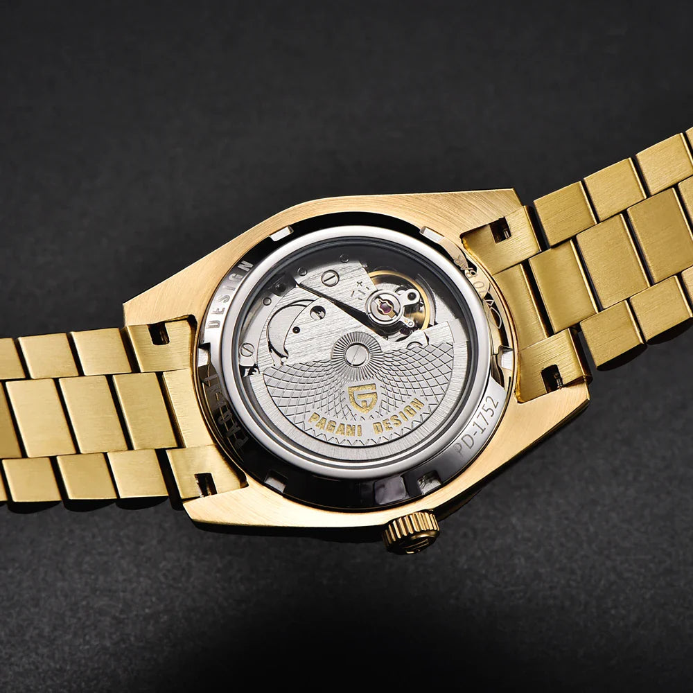 PAGANI DESIGN DD36 Gold Schwarz Luxus Herren Mechanische Uhren Automatikuhr Für Männer 2025, Neue AR-Saphirglas-Armbanduhr