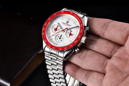 PAGANI DESIGN 2025, neue Monduhr, Retro-Luxus-Quarzuhren für Herren, Edelstahl, leuchtend, wasserdicht, Sport-Chronograph, Herren