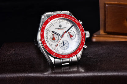 PAGANI DESIGN 2025, neue Monduhr, Retro-Luxus-Quarzuhren für Herren, Edelstahl, leuchtend, wasserdicht, Sport-Chronograph, Herren