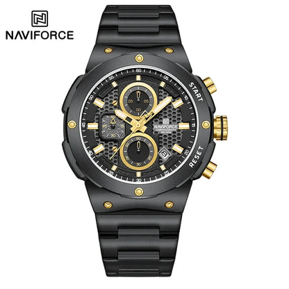 NAVIFORCE 2025, Herren-Quarzuhr, Sport-Militäruhr für Herren, wasserdicht, leuchtendes Datum, Chronograph, Edelstahl, Herrenuhren