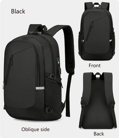 2024 Rucksack, Diebstahlschutz, Passwortsperre, Oxford, für Herren und Damen, Unisex, Business, Laptop, Computer, Reisen, Freizeit, Mode, tragbar