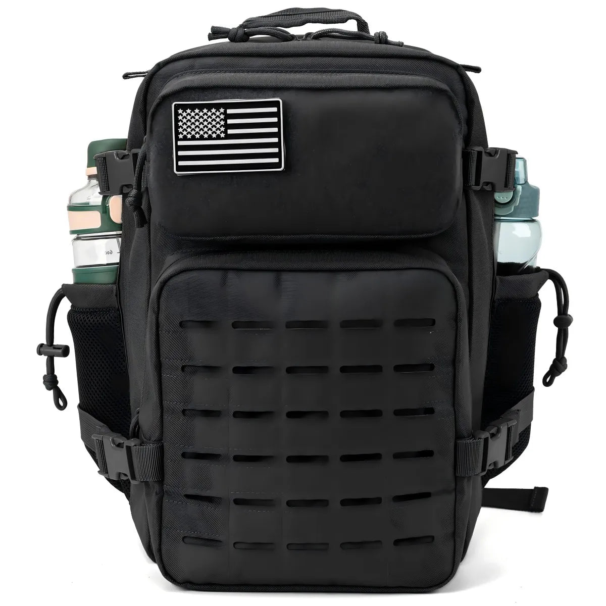 25L Taktischer Rucksack Outdoor-Tasche Fitness-Rucksack MOLLE-Rucksack Damen/Herren Wandern Überlebensrucksack Herren Dual-Getränkehalter
