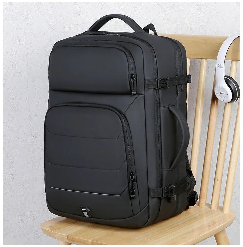 Erweiterbare 17-Zoll-Laptop-Rucksäcke für Herren, wasserdichte Notebook-Tasche, USB-Schultasche, Sport, Reisen, Schultasche, Rucksack für Männer