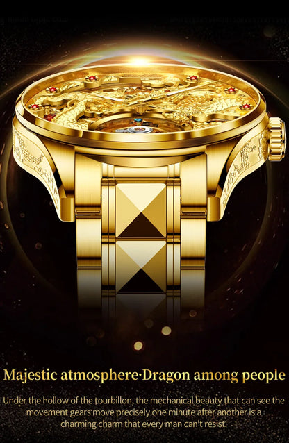OUPINKE 3176 Uhr Für Männer Luxus Tourbillon Mechanische Business Männer Uhr Hohl Schwungrad Wasserdicht Leucht Mode Mann Uhr