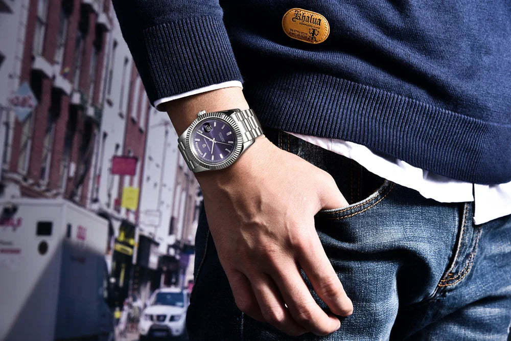 PAGANI DESIGN DD40 Herrenuhren 2024, Top-Luxus-Roségold-Uhr für Herren, automatische mechanische Armbanduhren, wasserdichte Geschenkuhr