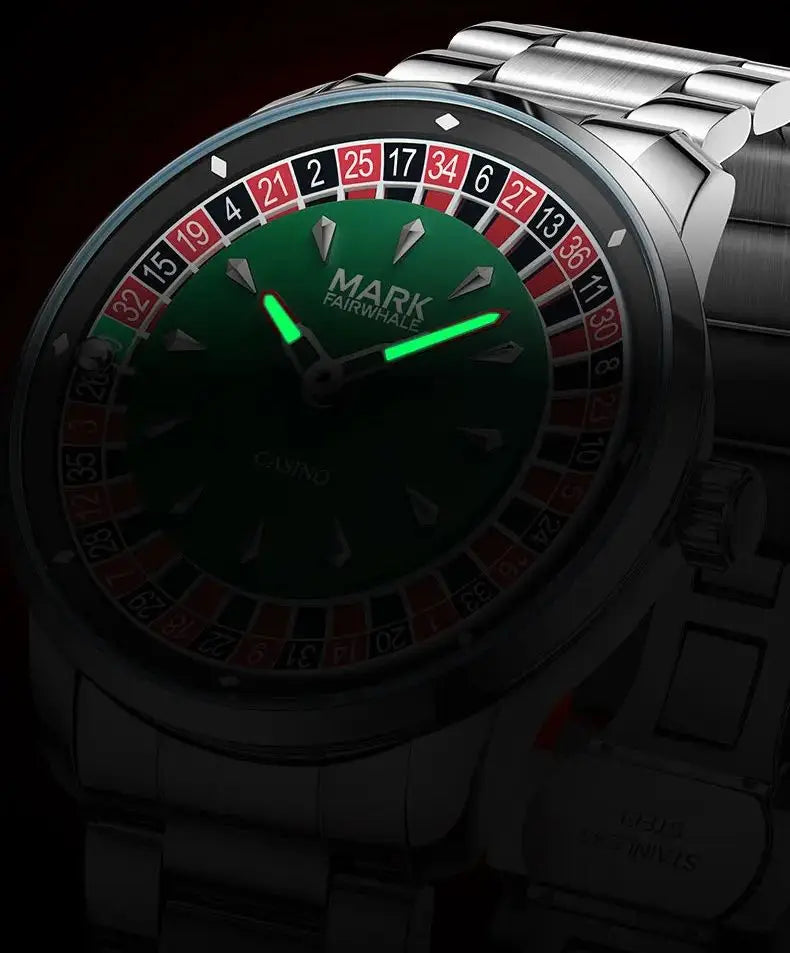 Hohe Qualität Mark Fairwhale Herren Armbanduhr Mode Einzigartige Rotierenden Roulette Zifferblatt Wasserdicht Quarz Mann Watche Dropshipping ﻿