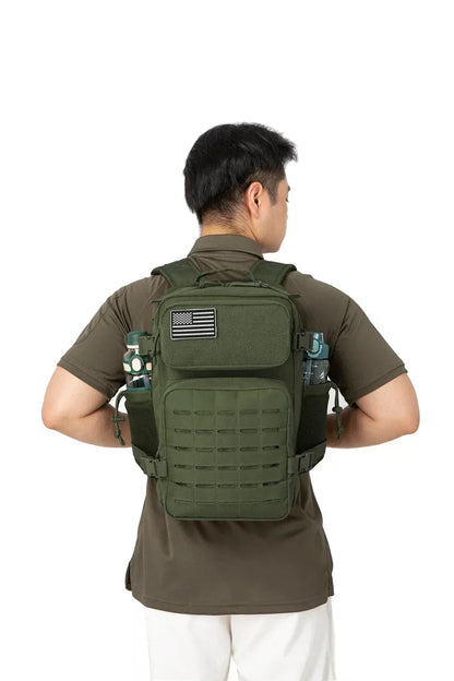 25L Taktischer Rucksack Outdoor-Tasche Fitness-Rucksack MOLLE-Rucksack Damen/Herren Wandern Überlebensrucksack Herren Dual-Getränkehalter
