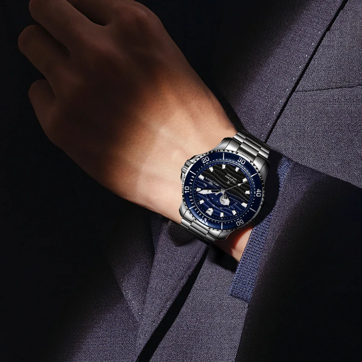 Seagull 43.5mm Diving Watch 300M Waterproof Automatic Mechanical Wristwatch Moon Phase Luminescent Men Watches 1215 New 2025