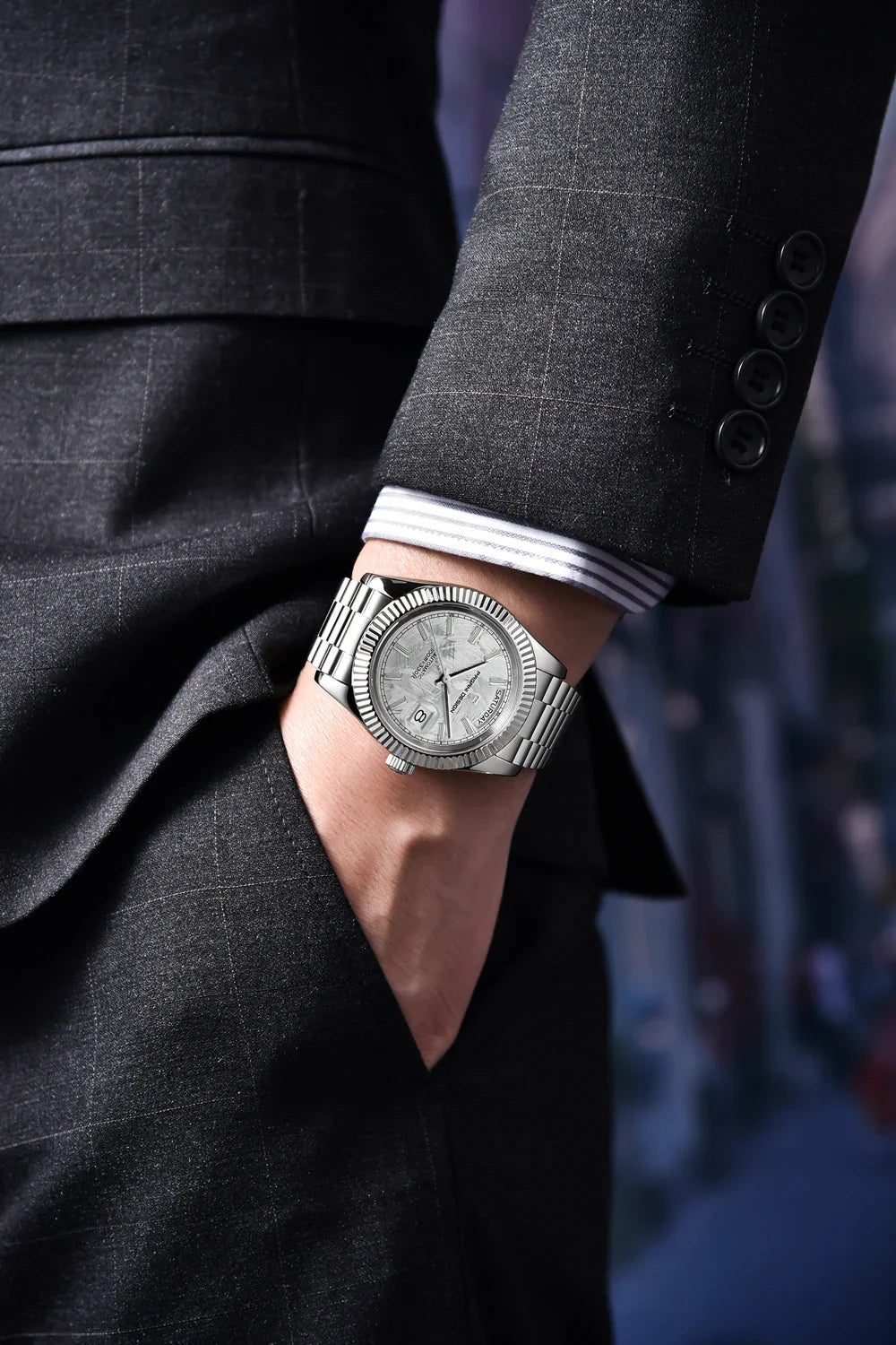 PAGANI DESIGN DD40 Herrenuhren 2024, Top-Luxus-Roségold-Uhr für Herren, automatische mechanische Armbanduhren, wasserdichte Geschenkuhr
