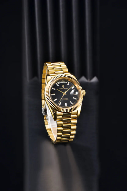 PAGANI DESIGN DD40 Herrenuhren 2024, Top-Luxus-Roségold-Uhr für Herren, automatische mechanische Armbanduhren, wasserdichte Geschenkuhr