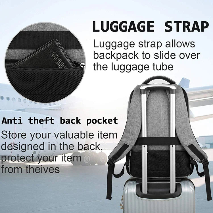 Herren-Rucksack, 17,3-Zoll-Oxford, großes Fassungsvermögen, hochwertiger, modischer Business-Laptop-Rucksack, wasserdicht, verschleißfest, Freizeit-Reiserucksack