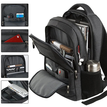 Herren-Rucksack, 17,3-Zoll-Oxford, großes Fassungsvermögen, hochwertiger, modischer Business-Laptop-Rucksack, wasserdicht, verschleißfest, Freizeit-Reiserucksack