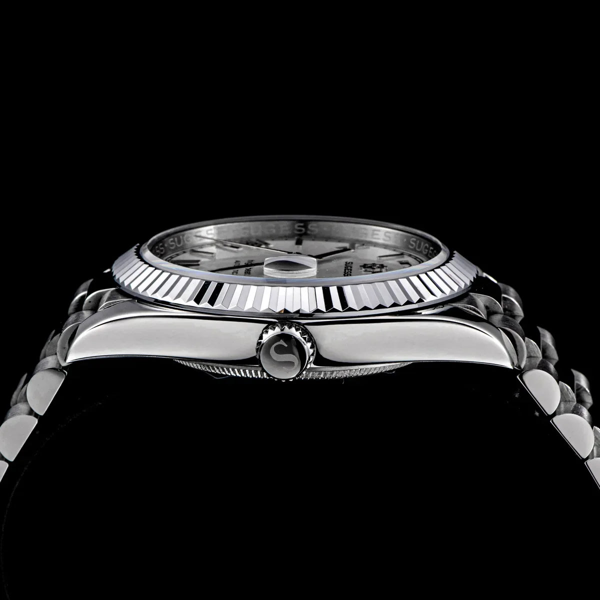 2023 neue Sugess Uhr von Männern 40mm Tag Datum automatische Dandong Sl3034 Uhrwerk Retro mechanische Armbanduhr Saphirglas golden