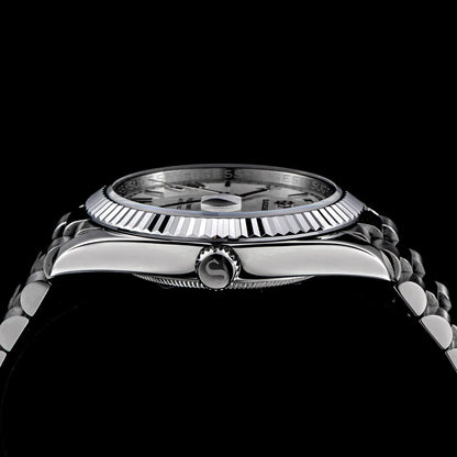 2023 neue Sugess Uhr von Männern 40mm Tag Datum automatische Dandong Sl3034 Uhrwerk Retro mechanische Armbanduhr Saphirglas golden
