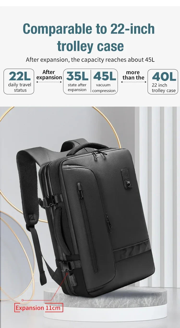 Reise Männer erweitert Laptop Rucksack Vakuum Kompression Wander rucksack USB-Aufladung Geschäft große Kapazität Rucksack für Pumpen