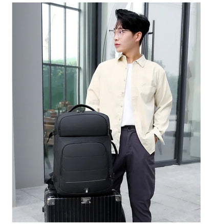 Erweiterbare 17-Zoll-Laptop-Rucksäcke für Herren, wasserdichte Notebook-Tasche, USB-Schultasche, Sport, Reisen, Schultasche, Rucksack für Männer