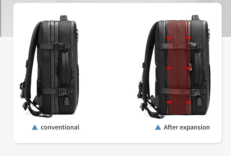 Reise Männer erweitert Laptop Rucksack Vakuum Kompression Wander rucksack USB-Aufladung Geschäft große Kapazität Rucksack für Pumpen