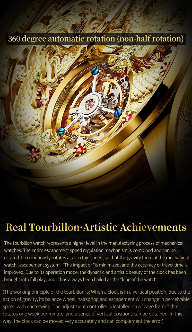 OUPINKE 3176 Uhr Für Männer Luxus Tourbillon Mechanische Business Männer Uhr Hohl Schwungrad Wasserdicht Leucht Mode Mann Uhr