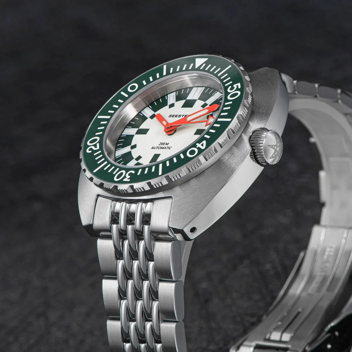 SEESTERN SUB300T Luminous Diver Watch Automatic Men Date 200m Turn Bracelet Wristwatches Retro Mechanical Sapphire Ceramic New