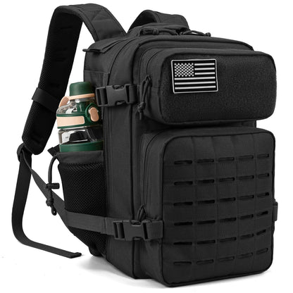 25L Taktischer Rucksack Outdoor-Tasche Fitness-Rucksack MOLLE-Rucksack Damen/Herren Wandern Überlebensrucksack Herren Dual-Getränkehalter