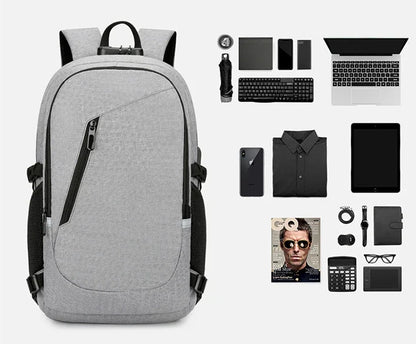 2024 Rucksack, Diebstahlschutz, Passwortsperre, Oxford, für Herren und Damen, Unisex, Business, Laptop, Computer, Reisen, Freizeit, Mode, tragbar
