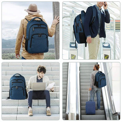Herren-Rucksack, 17,3-Zoll-Oxford, großes Fassungsvermögen, hochwertiger, modischer Business-Laptop-Rucksack, wasserdicht, verschleißfest, Freizeit-Reiserucksack