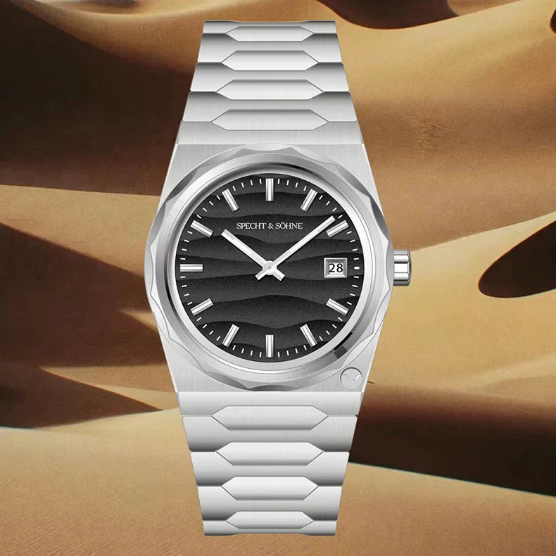 2025 Neuheiten Specht & Söhne 222 Gold Uhren Für Männer Super Slim Stahl Saphir Klassische Quarzuhr Relogio Masculino 37 MM