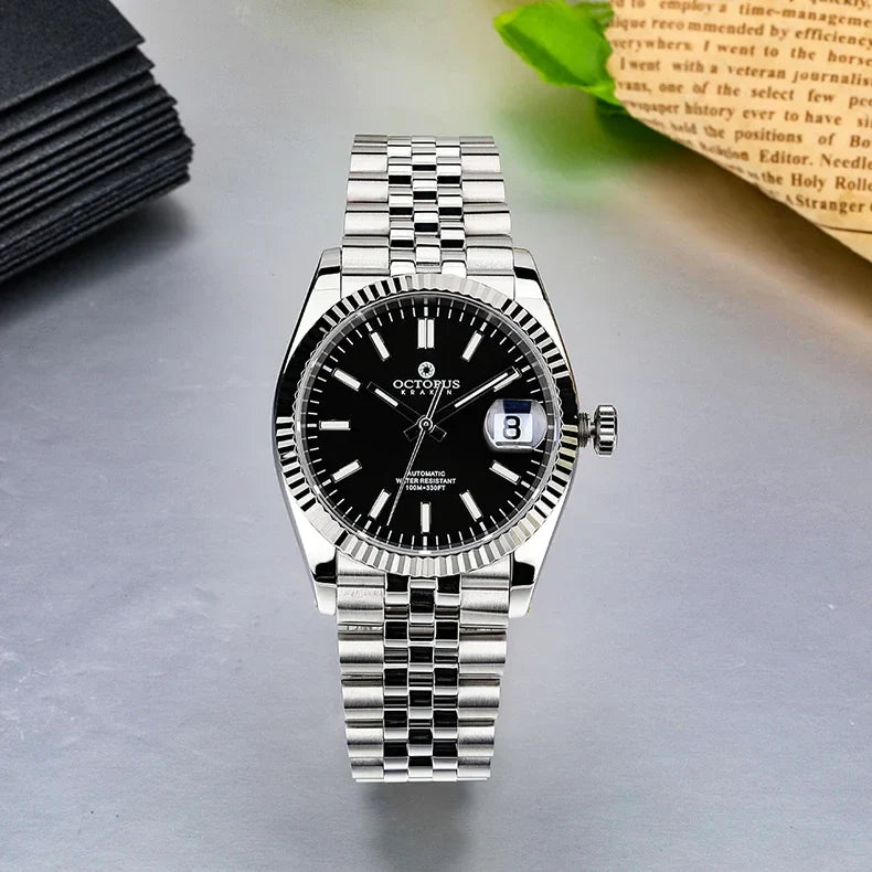 Octopus 36mm Men Mechanical Watch Stainless Steel PT5000/SW200 Automatic Movement 100m Waterproof Fashion Luxury Wristwatch