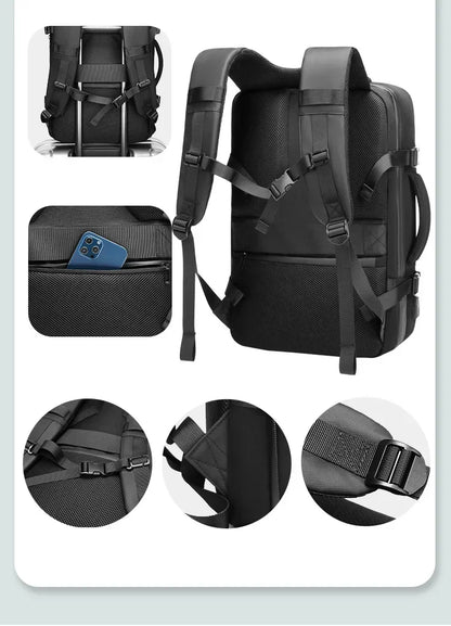 Reise Männer erweitert Laptop Rucksack Vakuum Kompression Wander rucksack USB-Aufladung Geschäft große Kapazität Rucksack für Pumpen