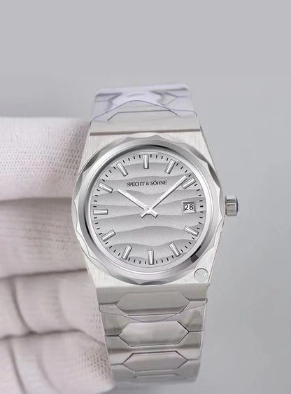 2025 Neuheiten Specht & Söhne 222 Gold Uhren Für Männer Super Slim Stahl Saphir Klassische Quarzuhr Relogio Masculino 37 MM