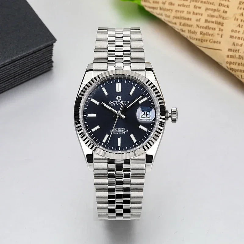 Octopus 36mm Men Mechanical Watch Stainless Steel PT5000/SW200 Automatic Movement 100m Waterproof Fashion Luxury Wristwatch