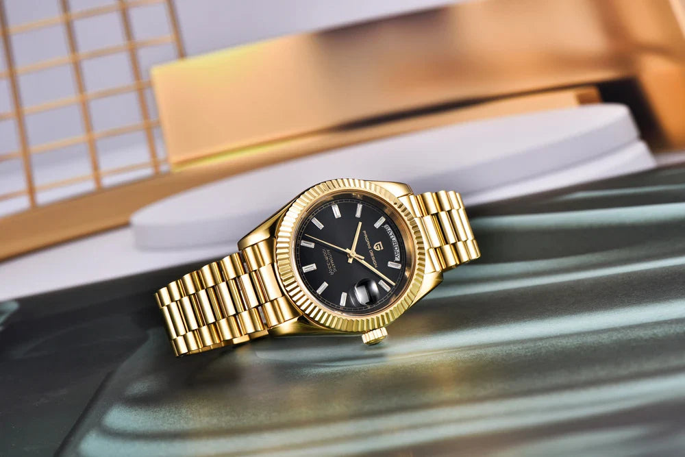 PAGANI DESIGN DD40 Herrenuhren 2024, Top-Luxus-Roségold-Uhr für Herren, automatische mechanische Armbanduhren, wasserdichte Geschenkuhr
