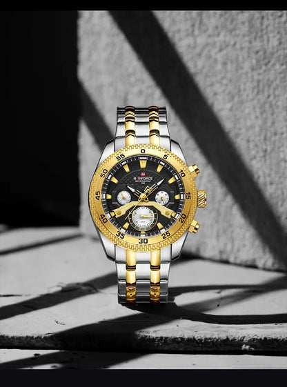 Navi force neues Design Uhr für Männer Luxus Mode leuchtenden Chronograph wasserdicht Datum Woche Quarz Armbanduhr Relogio Masculino