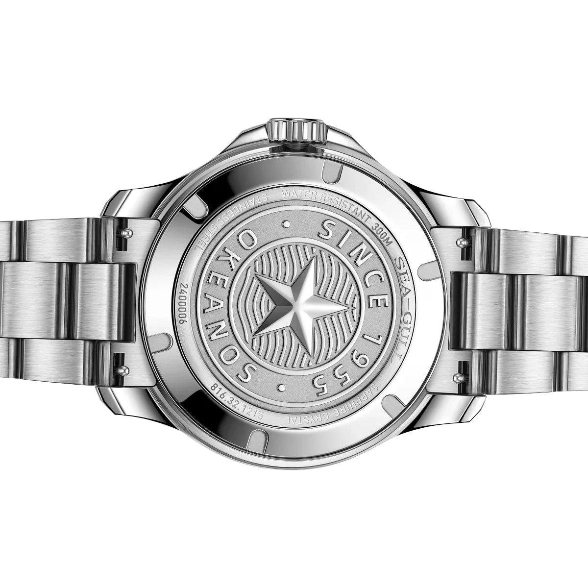 Seagull 43.5mm Diving Watch 300M Waterproof Automatic Mechanical Wristwatch Moon Phase Luminescent Men Watches 1215 New 2025