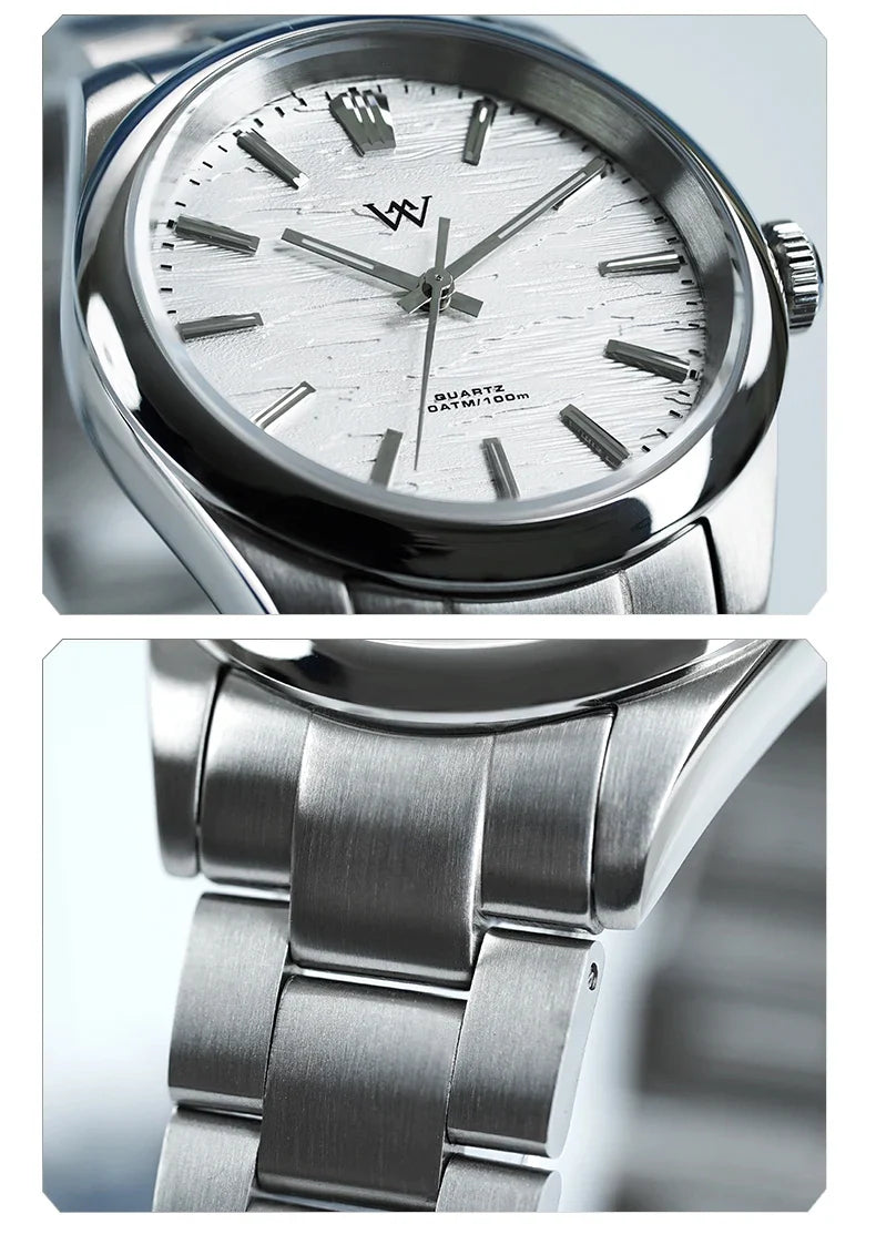 WM Uhr Quarz Herrenuhren Hochwertiger Saphir 100M Wasserdicht AR-beschichtet Birkenwald Serie Welly Merck 36mm Uhr Mann WM207